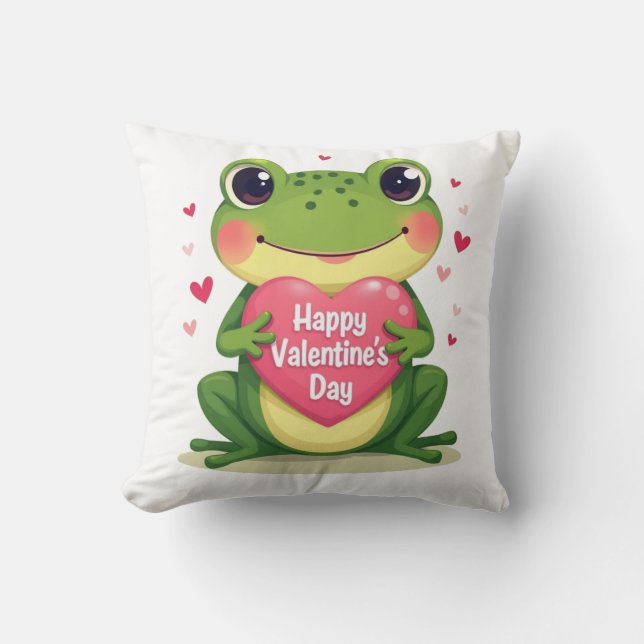 Valentine´s day frog cushion (Front)