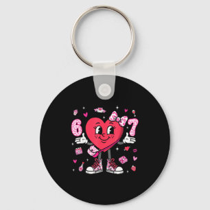Valentine’s Day Funny 67 Meme Six Seven 6 7 Valent Key Ring