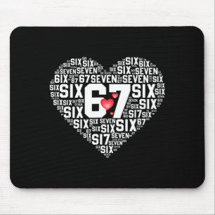 Valentine’s Day Funny 67 Meme Six Seven 6 7 Valent Mouse Mat