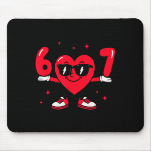 Valentine’s Day Funny 67 Meme Six Seven 6 7 Valent Mouse Mat