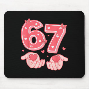 Valentine’s Day Funny 67 Meme Six Seven 6 7 Valent Mouse Mat
