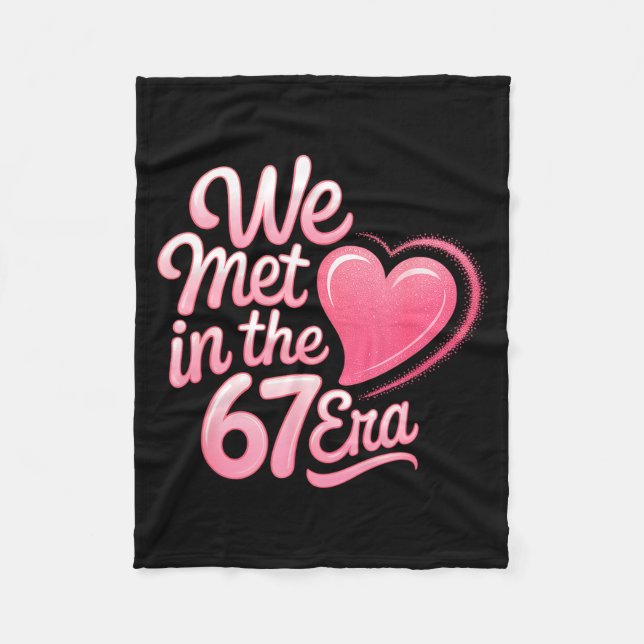 Valentine’s Day Funny 67 Six Seven Burh 6 7 Valent Fleece Blanket (Front)