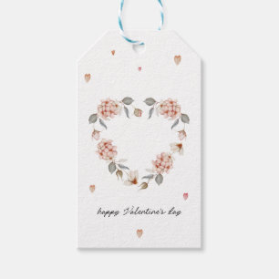 Valentine’s Day Gift Tags with Floral Heart