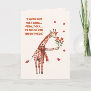 Valentine’s Day Giraffe Couple Card – Cute & Funny