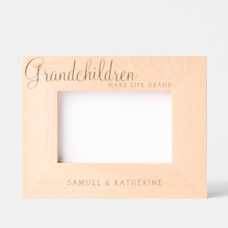 Valentine’s Day Grandchildren Make Life Grand Wood Etched Frames