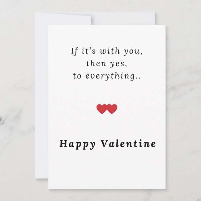 Valentine’s Day Greeting Cards Simple | Valentines (Front)