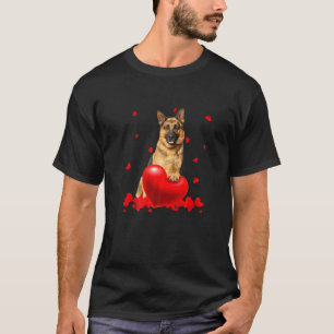 Valentine S Day Heart Couple German Shepherd Dog P T-Shirt