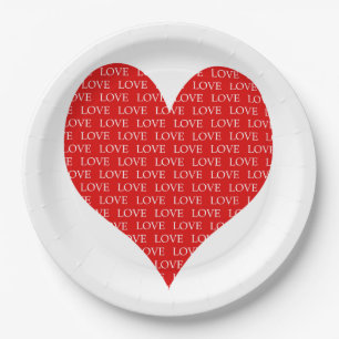 Valentine’s Day Heart Paper Plate