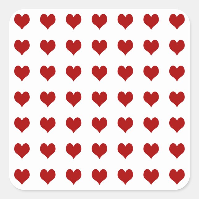 Valentine’s Day Heart Square Sticker (Front)