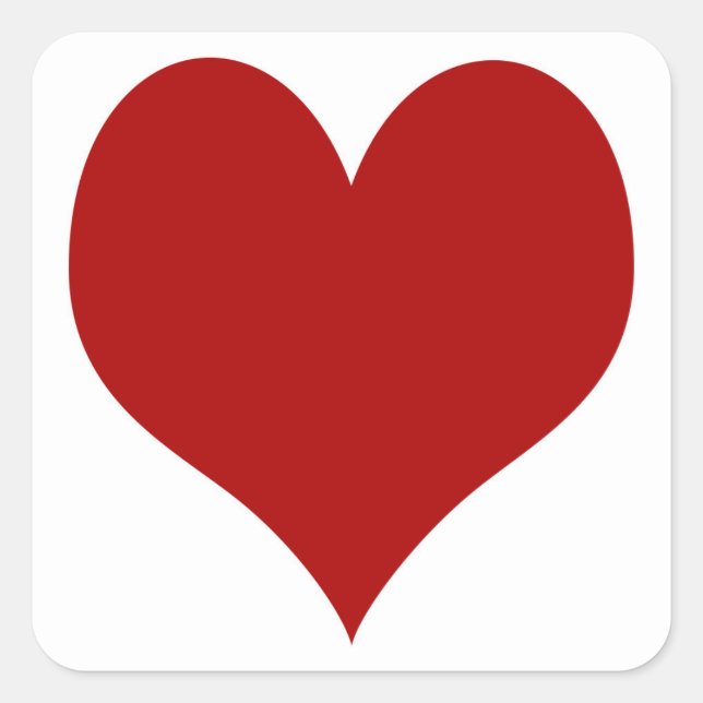 Valentine’s Day Heart Square Sticker (Front)