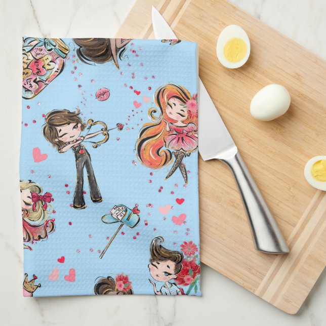 Valentine’s Day Holiday Tea Towel (Quarter Fold)