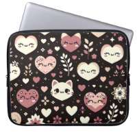Valentine’s Day Kawaii Cats Hearts Flower Pattern