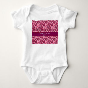 Valentine’s Day Love Hearts. Sweet and Glossy Hea Baby Bodysuit