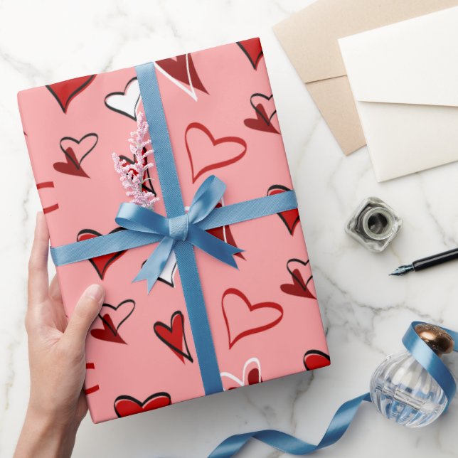Valentine’s Day Love Hearts Wrapping Paper (Gifting)