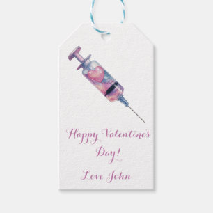 Valentine’s Day Love Injection Design Gift Tags