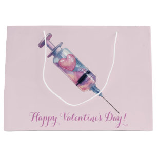 Valentine’s Day Love Injection Design Large Gift Bag