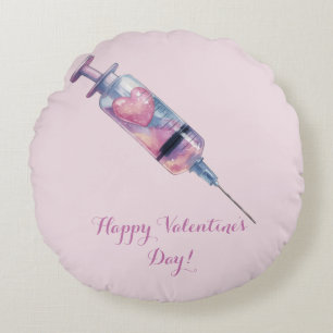 Valentine’s Day Love Injection Design Round Cushion