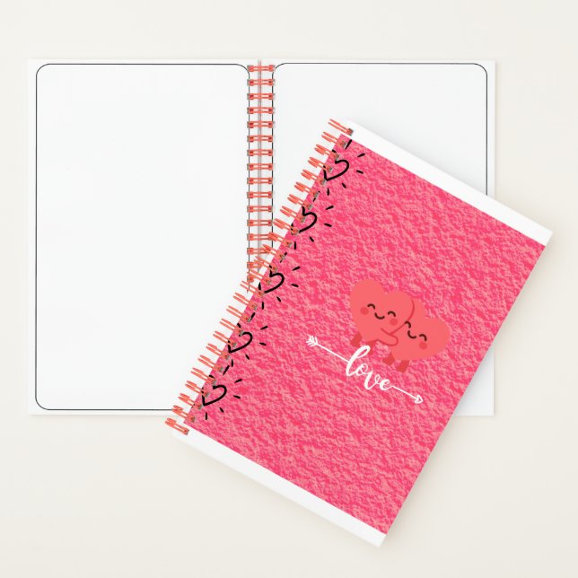 Valentine’s Day Love Sketch Notebook – Pink Hearts (Inside)