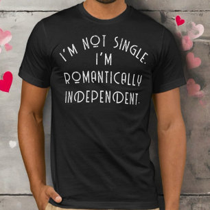 Valentine’s Day monogram single funny saying quote T-Shirt