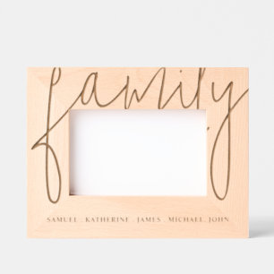 Valentine’s Day Personalized Family Name Wooden Etched Frames