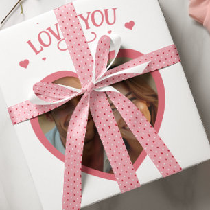 Valentine’s Day pink Love-Themed Satin Ribbon