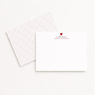 Valentine’s Day Red Heart stationery Note Card