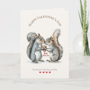 Valentine’s Day Squirel Card – Cute Romantic