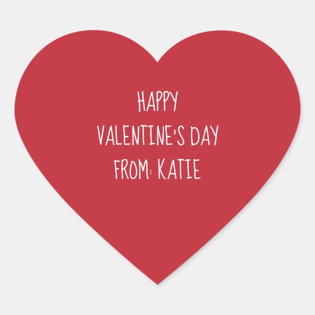 Valentine’s Day stickers for valentines and favour (Front)