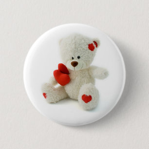 Valentine’s Day Teddy Bear Button