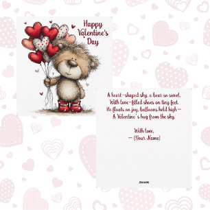 Valentine’s Day Teddy Bear Card
