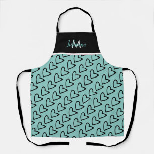 Valentine’s Day Theme Heart Slanted Pattern Apron