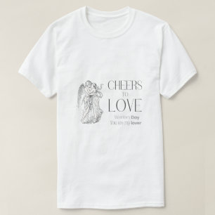 Valentine’s Day – Vintage Cherubs & Love Message T-Shirt