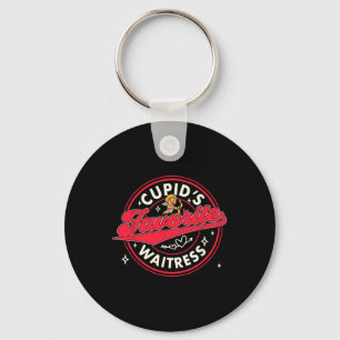 Valentine’s Day Waitress Funny Cupid's Favourite W Key Ring