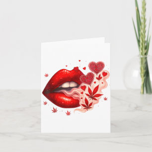 Valentine’s Day Weed Lover Stoner Babe Card