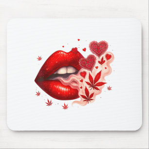 Valentine’s Day Weed Lover Stoner Babe  Mouse Mat