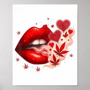 Valentine’s Day Weed Lover Stoner Babe  Poster