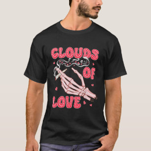 Valentine’s Day Weed Stoner Smoking Clouds Of Love T-Shirt
