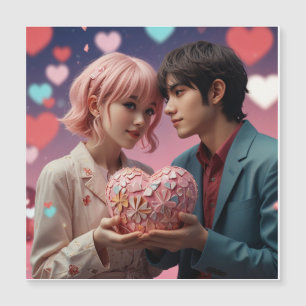 Valentine´s kawaii love champagne, hearts