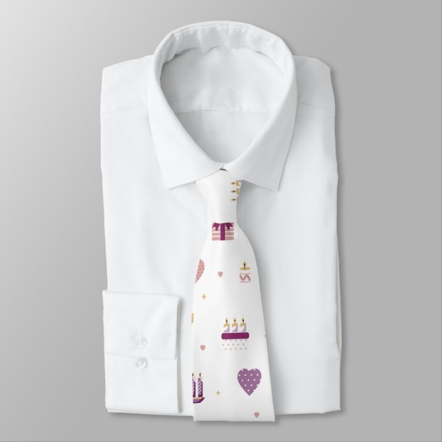 Valentine’s Love Pattern Tie (Tied)