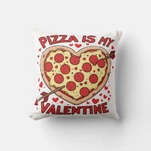 Valentine´s pizza lovers cushion