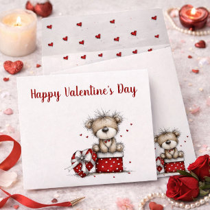 Valentine’s Teddy Bear Gift Box Envelope