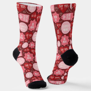 Valentine Sayings  Socks