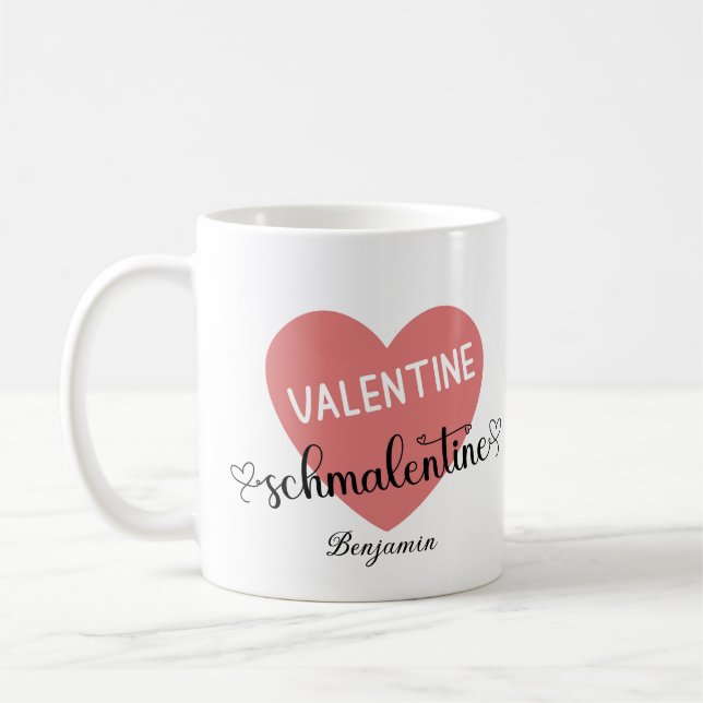 Valentine Schmalentine Anti Valentine's Day Coffee Mug (Left)