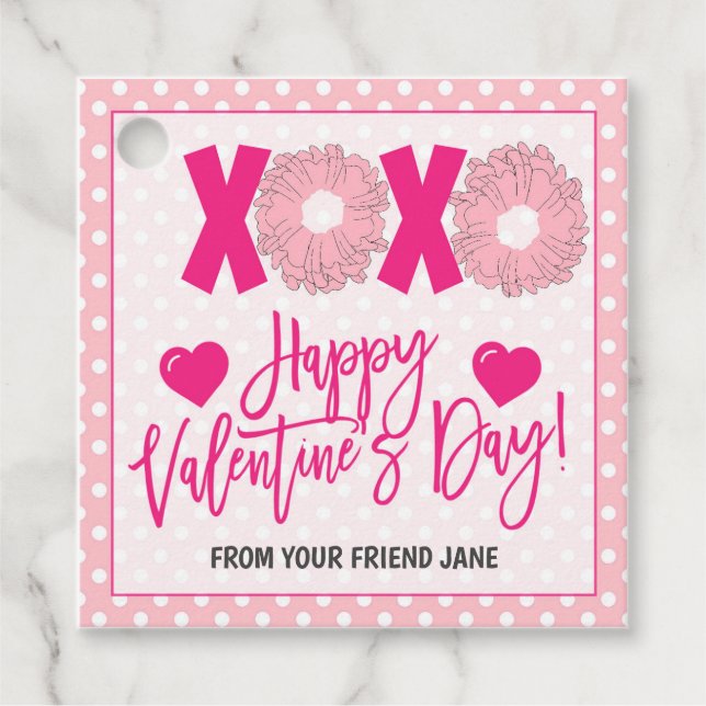 Valentine Scrunchie Gift Tag (Front)