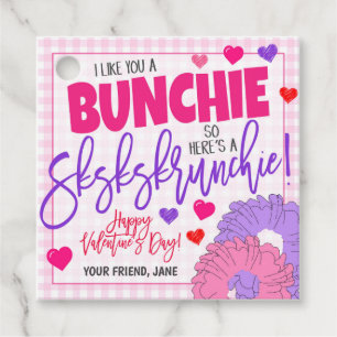 Valentine Scrunchie Gift Tag