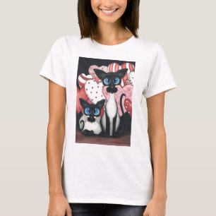 Valentine Siamese Cat - Love x's Two T-Shirt