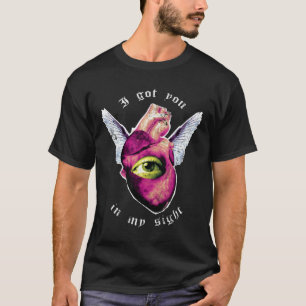 Valentine Sight Mixed Media Grunge T-Shirt