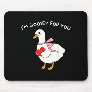 Valentine Silly Goose Im Goosey For You Duck Valen Mouse Mat