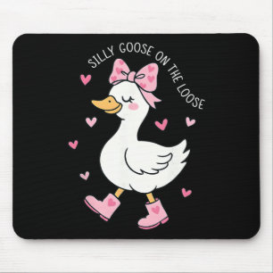Valentine Silly Goose On The Loose Coquette Bow Gi Mouse Mat