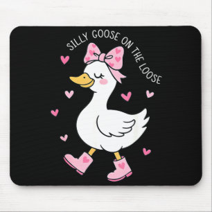 Valentine Silly Goose On The Loose Coquette Bow Gi Mouse Mat